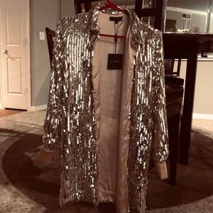 Sequence shirt dress